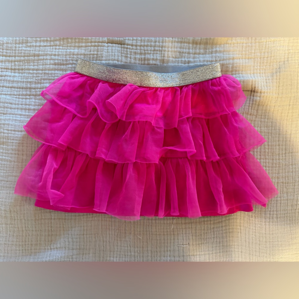 Kids pink ruffle skirt